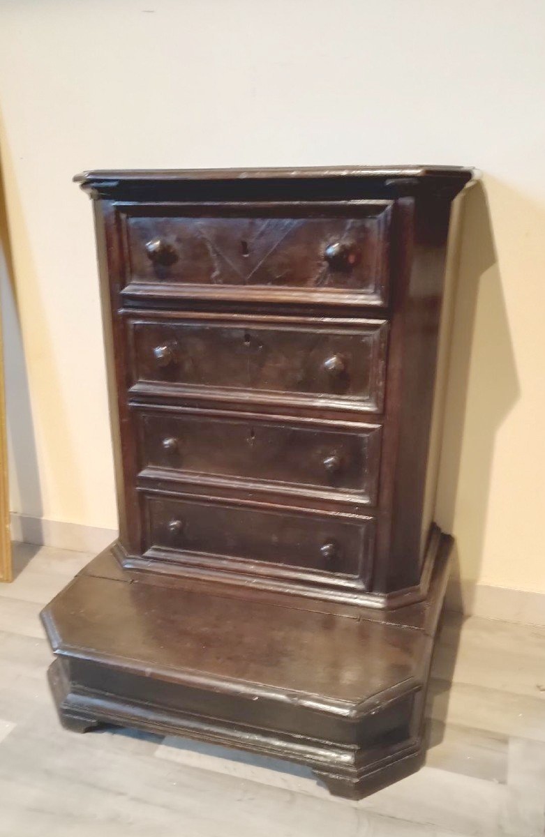 Antique 17th Century Kneeler With Walnut Drawers-photo-2