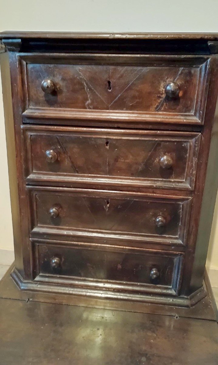 Antique 17th Century Kneeler With Walnut Drawers-photo-3