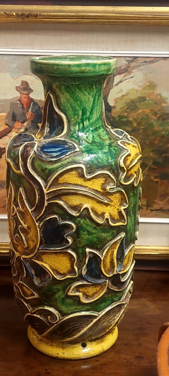 Ugo Zaccagnini Ceramic Lamp Base, 1930s-photo-1