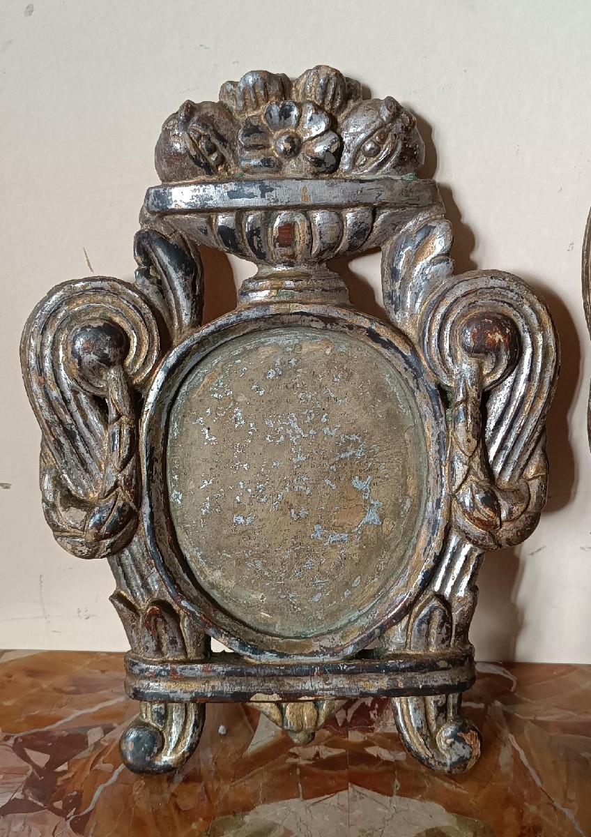 Triptyque de carte-glorie, cadres du XVIIIe siècle-photo-4