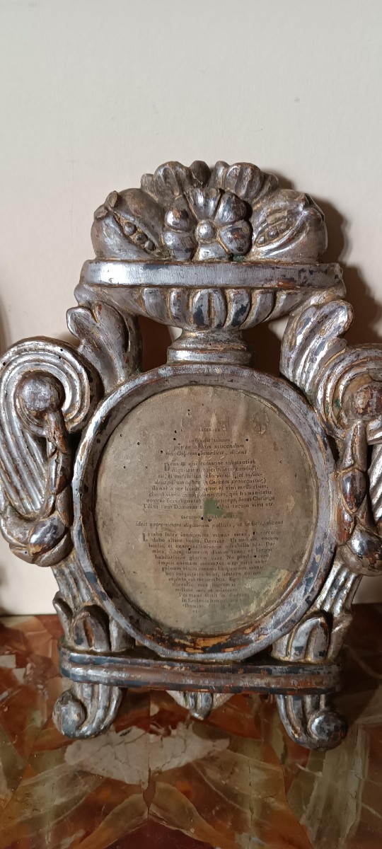 Triptyque de carte-glorie, cadres du XVIIIe siècle-photo-3