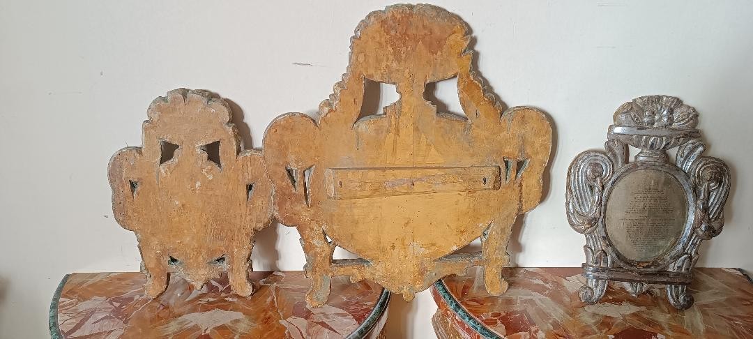 Triptyque de carte-glorie, cadres du XVIIIe siècle-photo-7