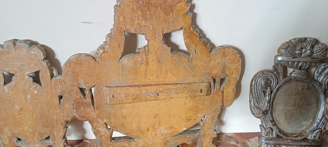 Triptyque de carte-glorie, cadres du XVIIIe siècle-photo-8