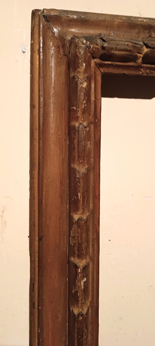 Antique Lacquered Frame Salvator Rosa 17th Century Italy 104 X90 Xm-photo-3