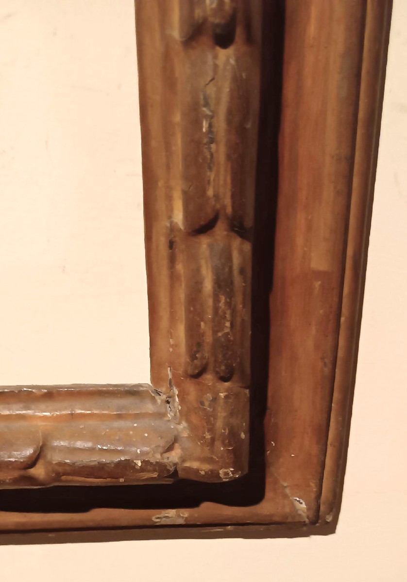 Antique Lacquered Frame Salvator Rosa 17th Century Italy 104 X90 Xm-photo-1