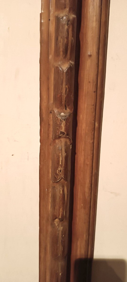 Antique Lacquered Frame Salvator Rosa 17th Century Italy 104 X90 Xm-photo-2