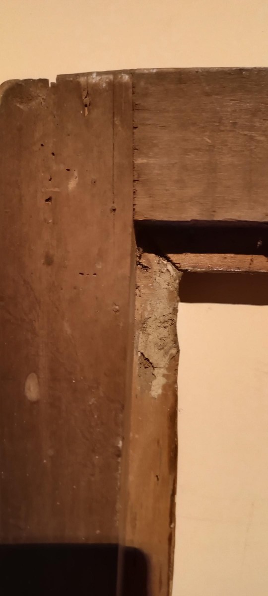 Antique Lacquered Frame Salvator Rosa 17th Century Italy 104 X90 Xm-photo-5