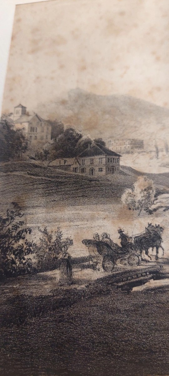 China Drawing On Paper With Characters Gleichenberg Austria 19th Century Antique-photo-2