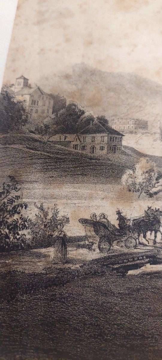 China Drawing On Paper With Characters Gleichenberg Austria 19th Century Antique-photo-4