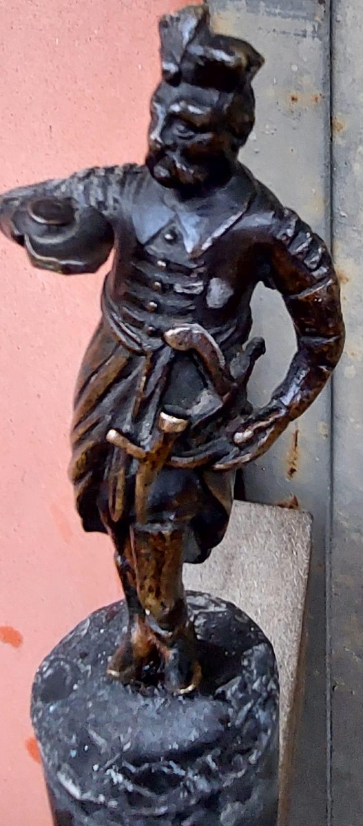 Antique Orientalist Bronze Sculpture - 19th Century French Soldier-photo-1