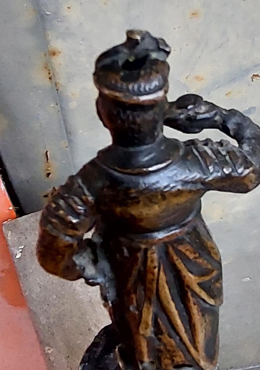 Antique Orientalist Bronze Sculpture - 19th Century French Soldier-photo-7