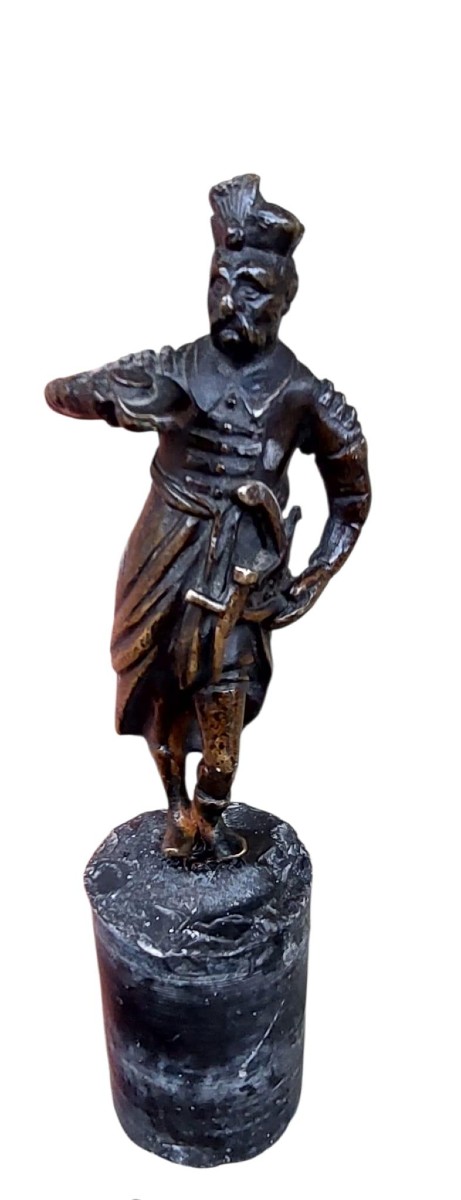 Antique Orientalist Bronze Sculpture - 19th Century French Soldier-photo-8