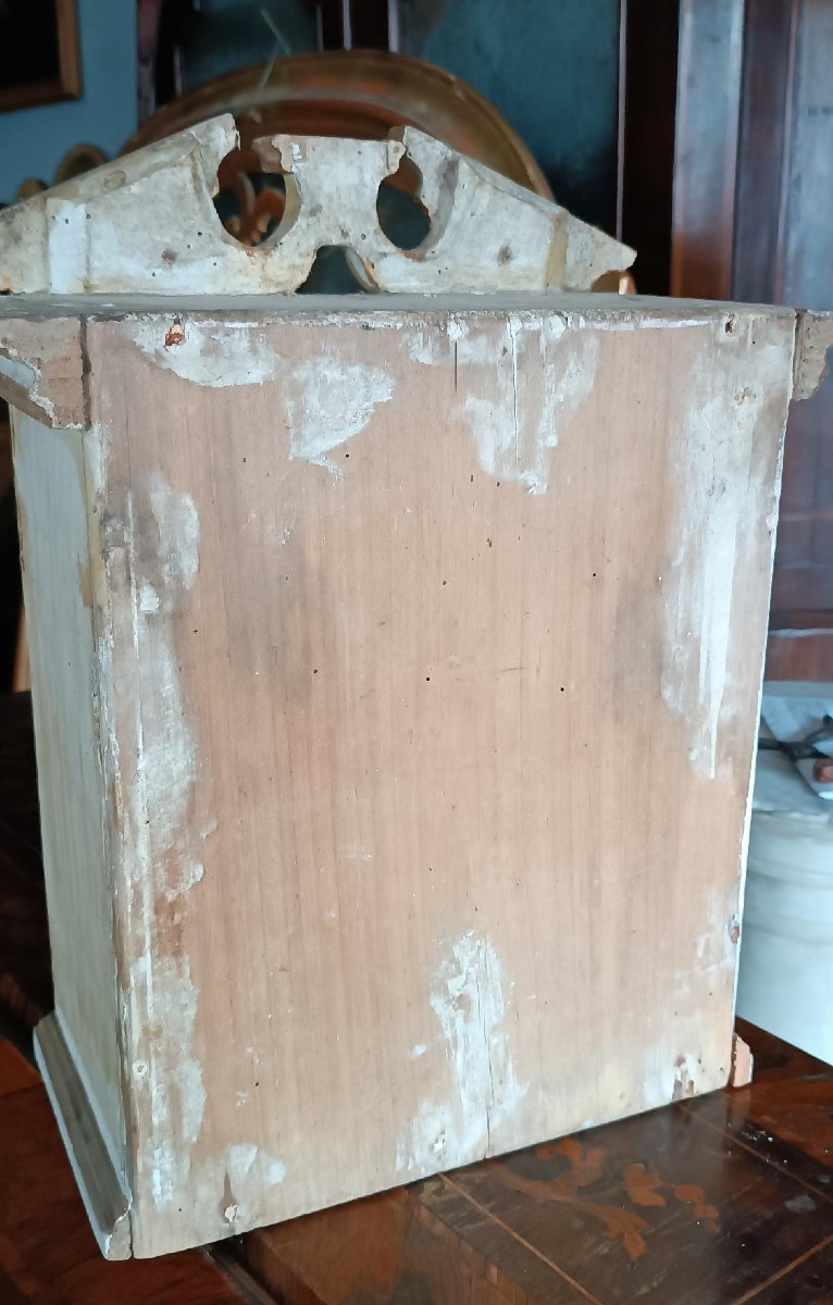 Antique Lacquered And Gilded Wooden Tabernacle, Tuscany, 18th Century-photo-7