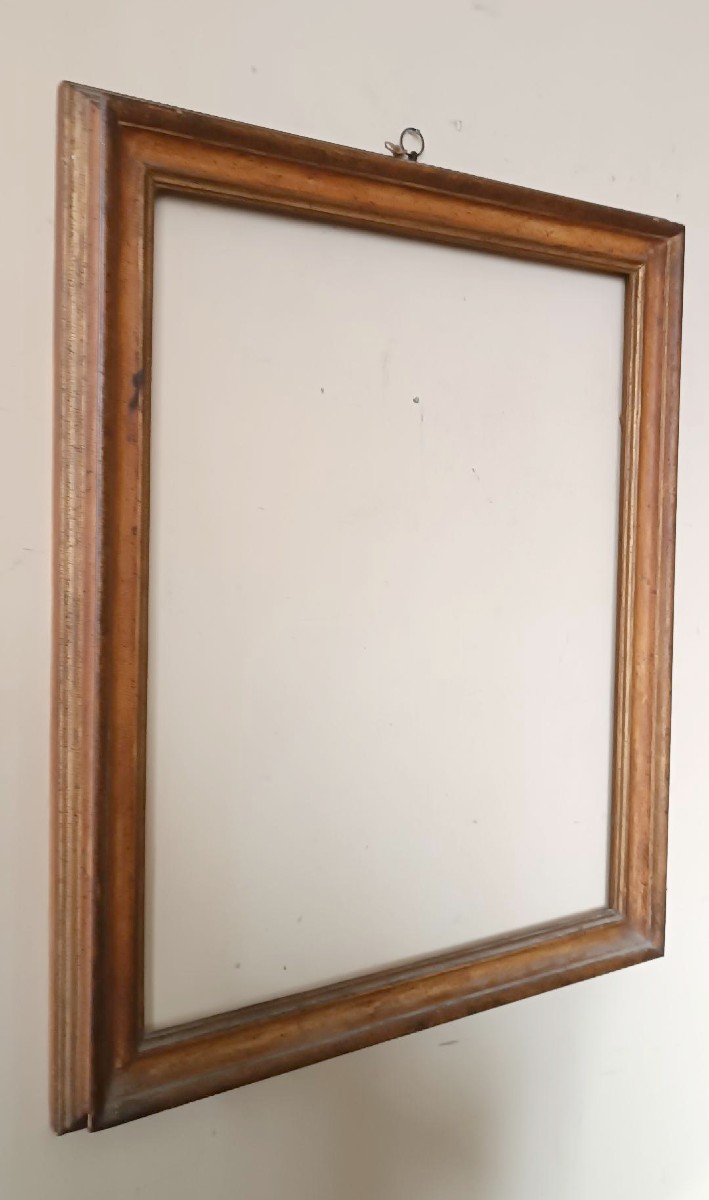 Cadre ancien laqué et doré de la fin du XVIIe siècle, Italie-photo-2