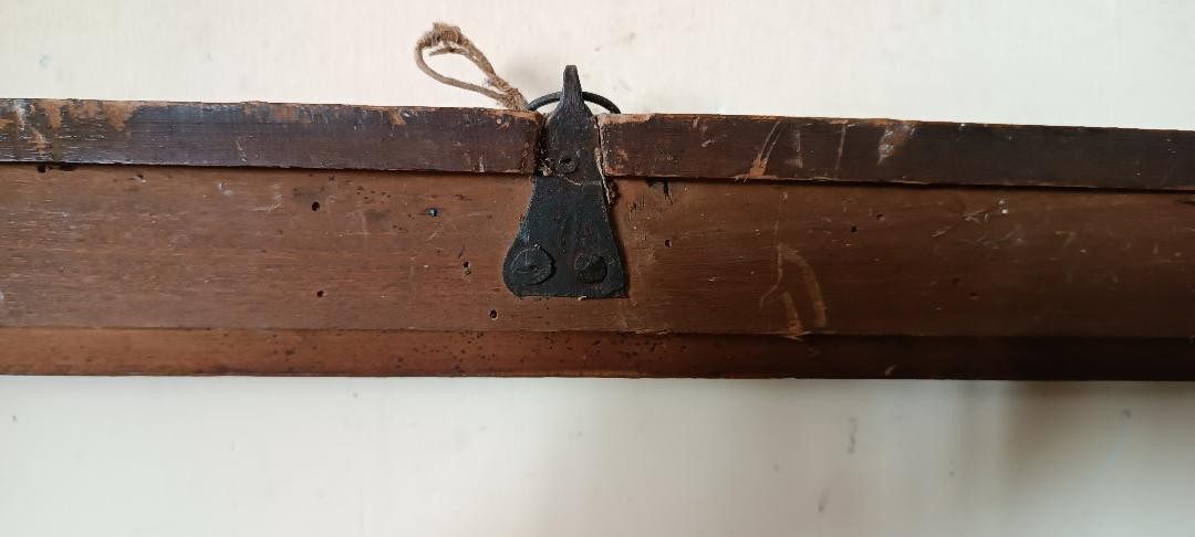 Cadre ancien laqué et doré de la fin du XVIIe siècle, Italie-photo-5