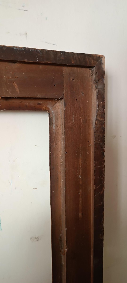 Cadre ancien laqué et doré de la fin du XVIIe siècle, Italie-photo-6