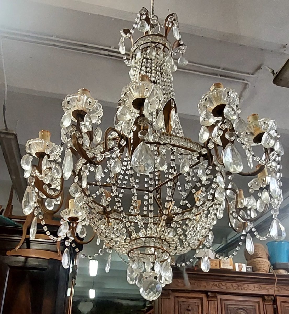Lustre Montgolfière italien, dernier quart du XIXe siècle  -photo-2