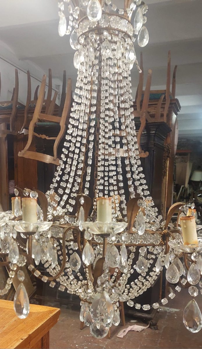 Lustre Montgolfière italien, dernier quart du XIXe siècle  -photo-4