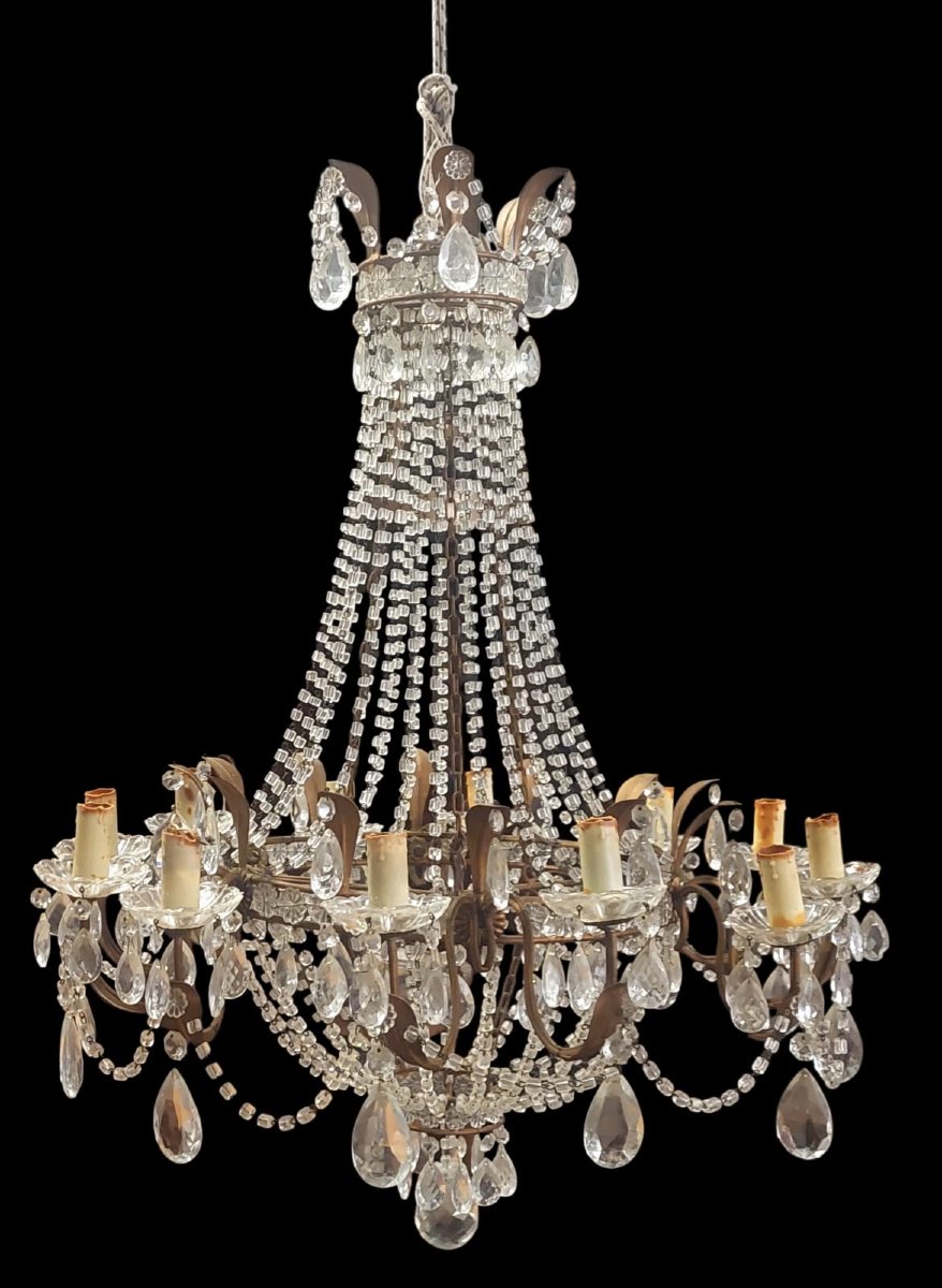 Lustre Montgolfière italien, dernier quart du XIXe siècle  -photo-8