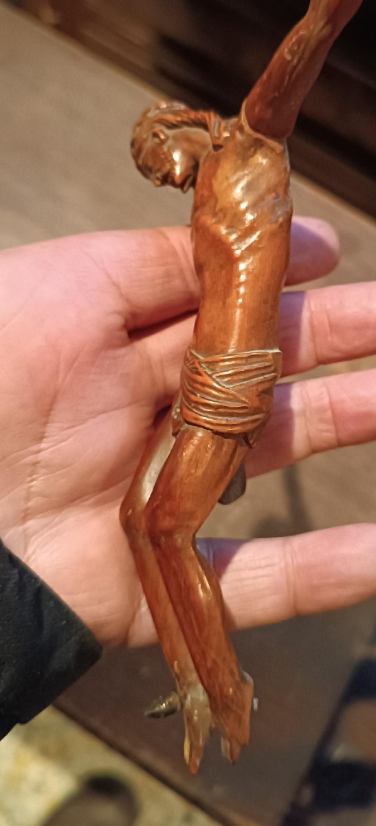 Christ en buis ancien du XVIIIe siècle-photo-1