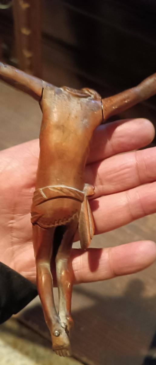 Christ en buis ancien du XVIIIe siècle-photo-2