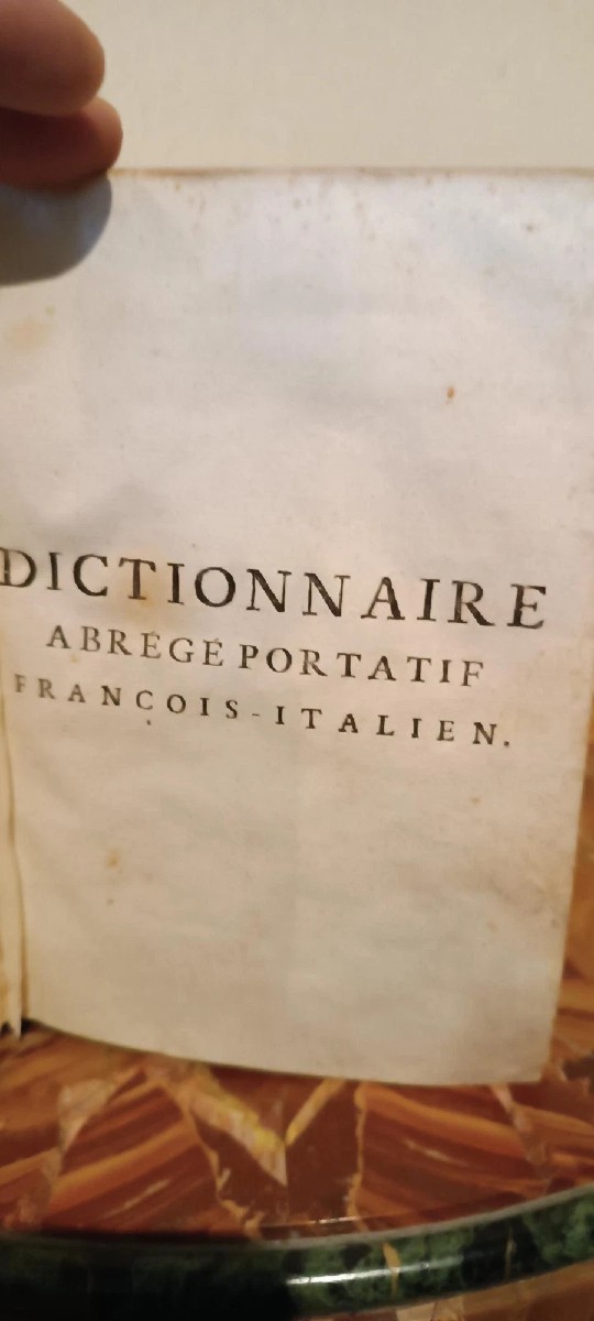 Italian-french/french-italian Dictionary 2 Volumes 1775 De Alberti Venice-photo-4