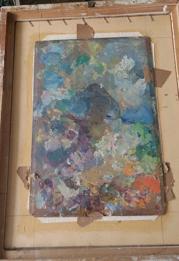 Oil Painting On Board, Early 1900's, Landscape, Impressionist Frame-photo-4