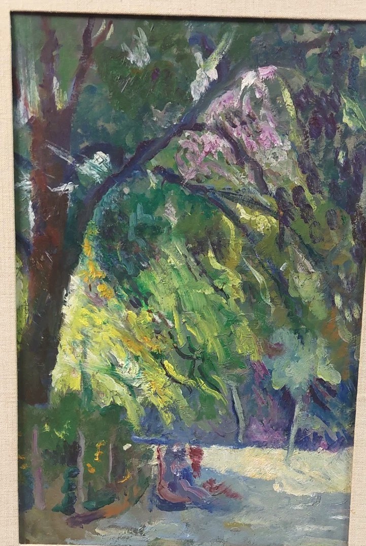 Oil Painting On Board, Early 1900's, Landscape, Impressionist Frame-photo-1