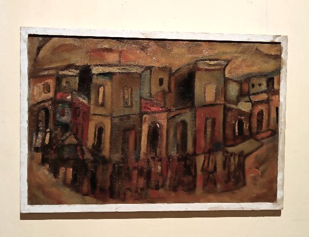 Huile sur toile "Funérailles à Syracuse" de FERRUCCIO FERRI - Exposition Golfe de La Spezia, an-photo-2