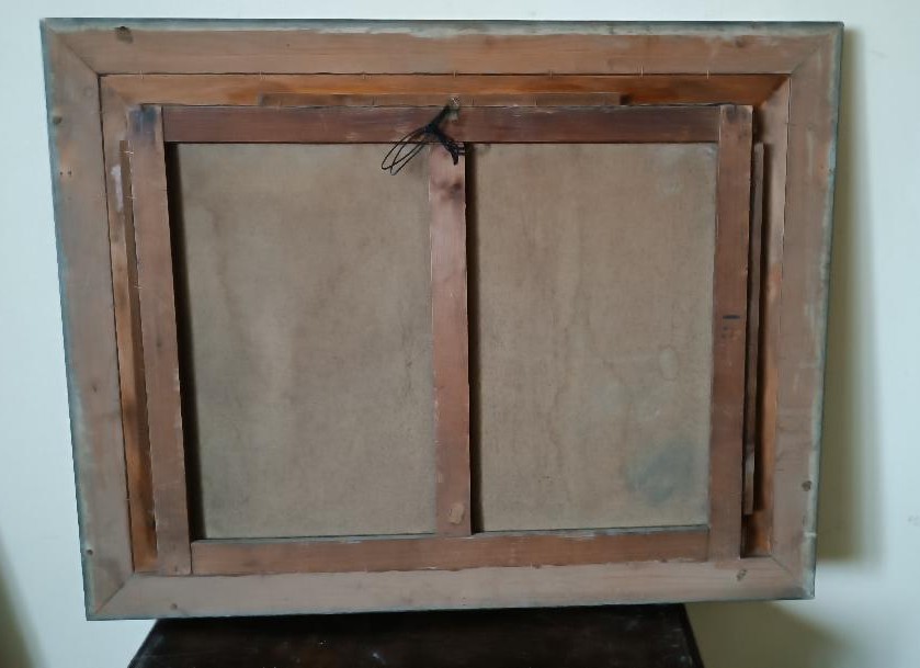 Oil Painting On Canvas Edmond Van Coppenolle (1846-1914) Landscape With Chickens-photo-3