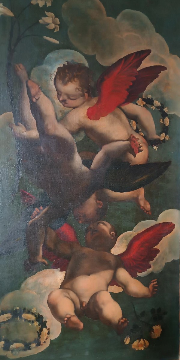 Ancient Oil Painting On Canvas, 17th Century Venetian School-photo-4