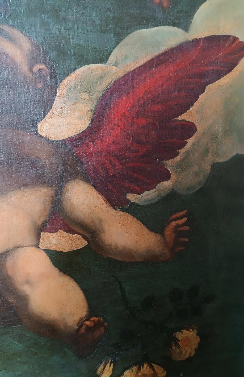 Ancient Oil Painting On Canvas, 17th Century Venetian School-photo-6