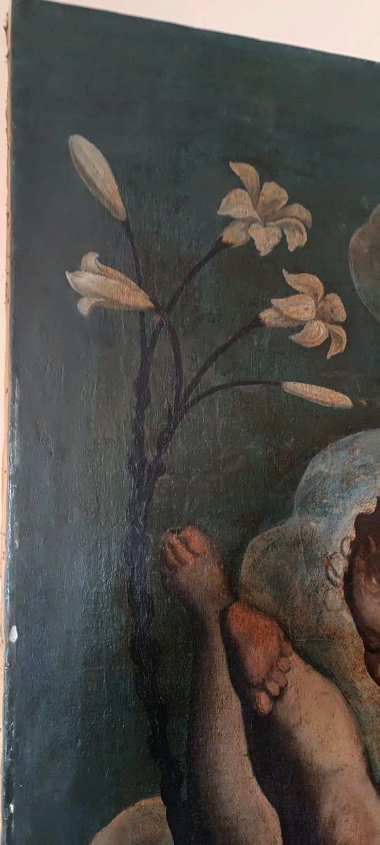 Ancient Oil Painting On Canvas, 17th Century Venetian School-photo-7