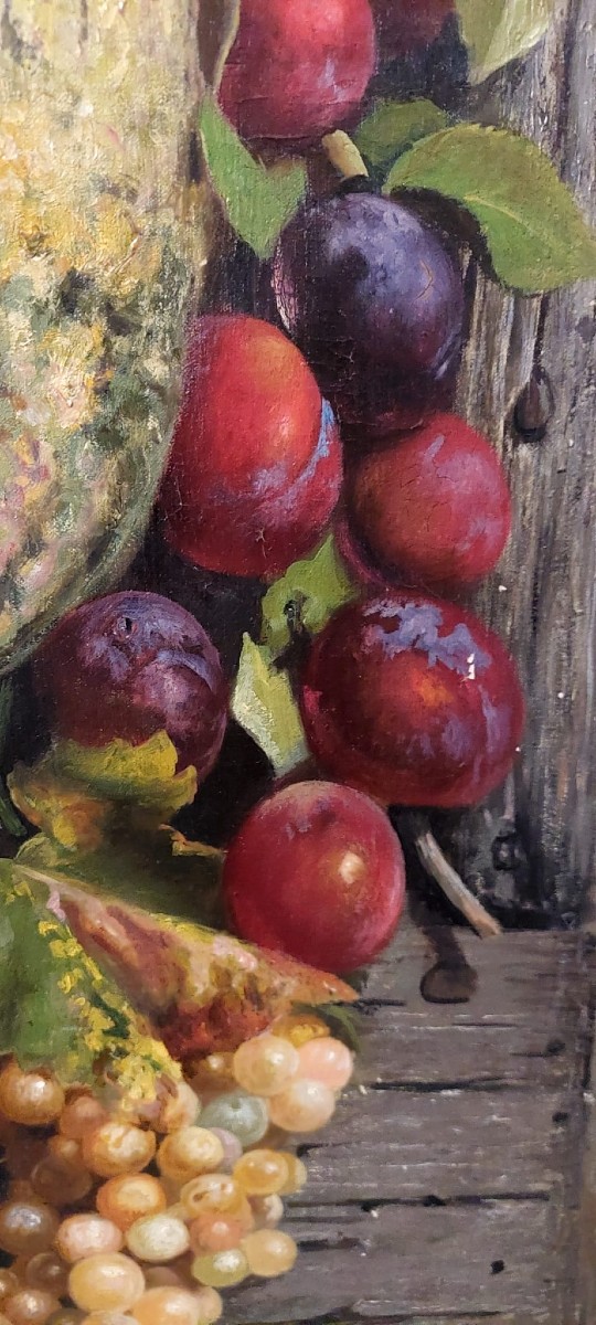 ZINGONI AURELIO FLORENCE 1853-1922, HUILE SUR TOILE, NATURE MORTE-photo-1