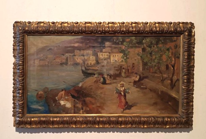 Oil Painting On Canvas By Salvatore Balsamo (naples 1894-1922) --photo-2