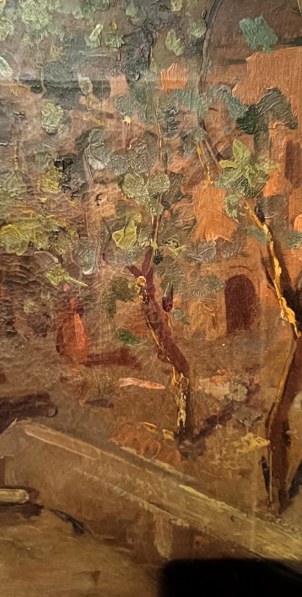 Oil Painting On Canvas By Salvatore Balsamo (naples 1894-1922) --photo-6