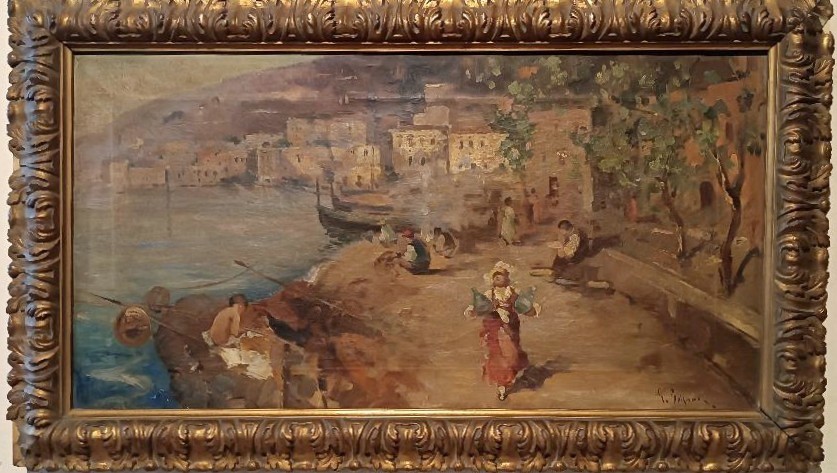 Oil Painting On Canvas By Salvatore Balsamo (naples 1894-1922) -