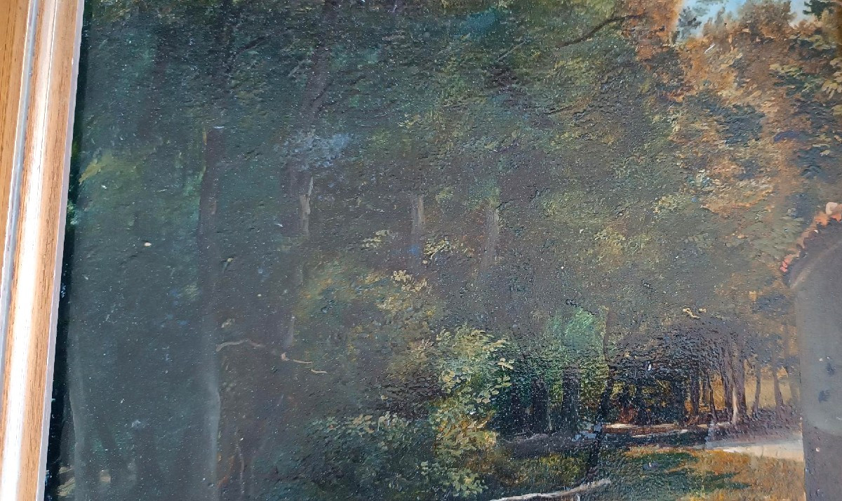 Oil Painting On Panel, Giuseppe Hainmann (milan 1828-alexandria, Egypt 1883)-photo-4