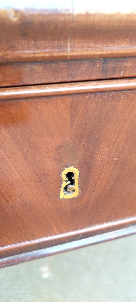 Antique Mahogany Writing Table Louis Philippe Austria 19th Century-photo-3