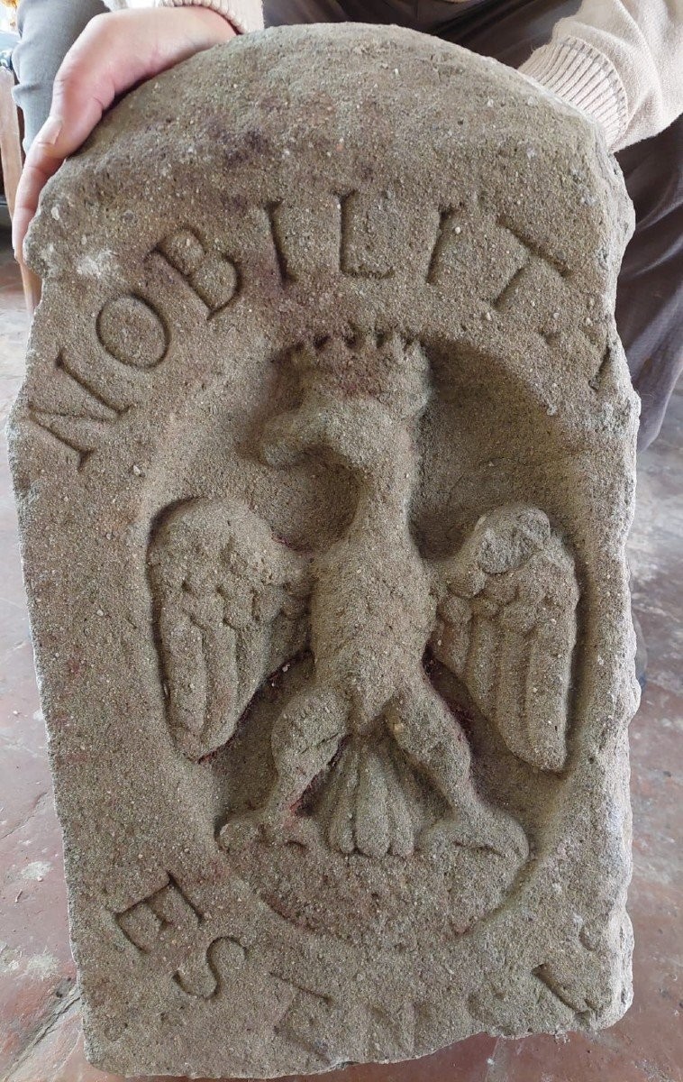 Coat Of Arms Of The Canton In Stone, First Half Of The 15th Century, Este Family, Duchy Ferrara-photo-2