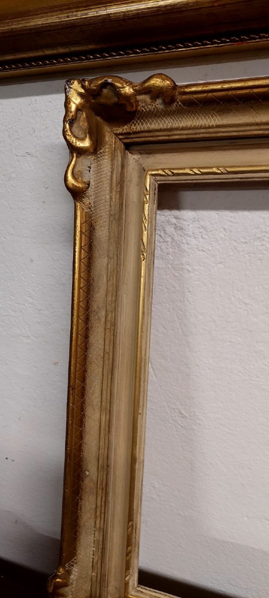 Lacquered And Gilded Wooden Frame From The Early 1900s, Italian-photo-3
