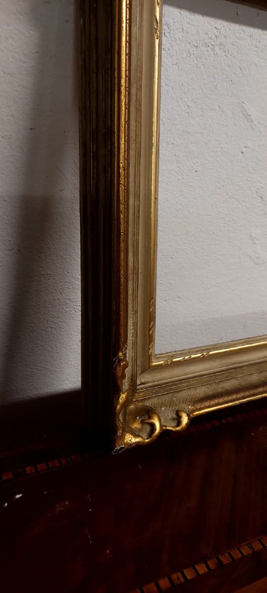 Lacquered And Gilded Wooden Frame From The Early 1900s, Italian-photo-1