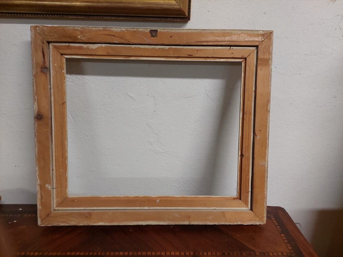 Lacquered And Gilded Wooden Frame From The Early 1900s, Italian-photo-2