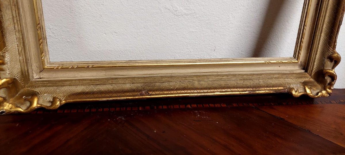 Lacquered And Gilded Wooden Frame From The Early 1900s, Italian-photo-3