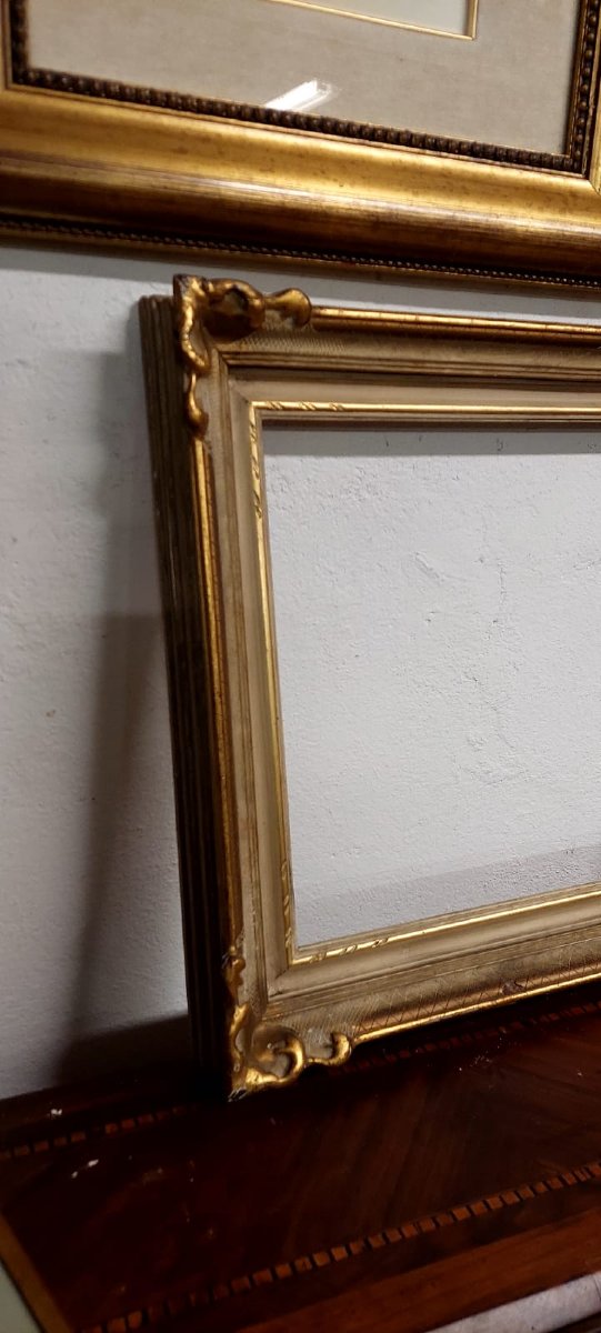 Lacquered And Gilded Wooden Frame From The Early 1900s, Italian-photo-5