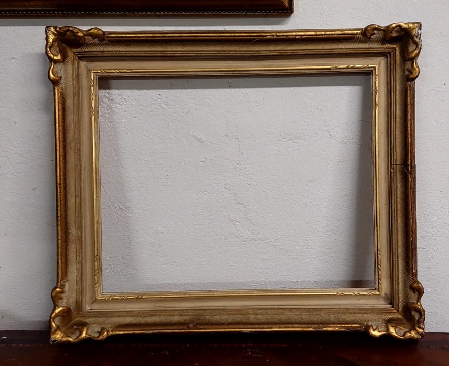 Lacquered And Gilded Wooden Frame From The Early 1900s, Italian-photo-6