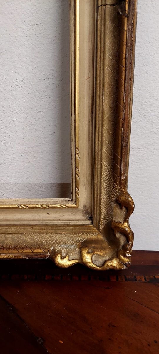 Lacquered And Gilded Wooden Frame From The Early 1900s, Italian-photo-7