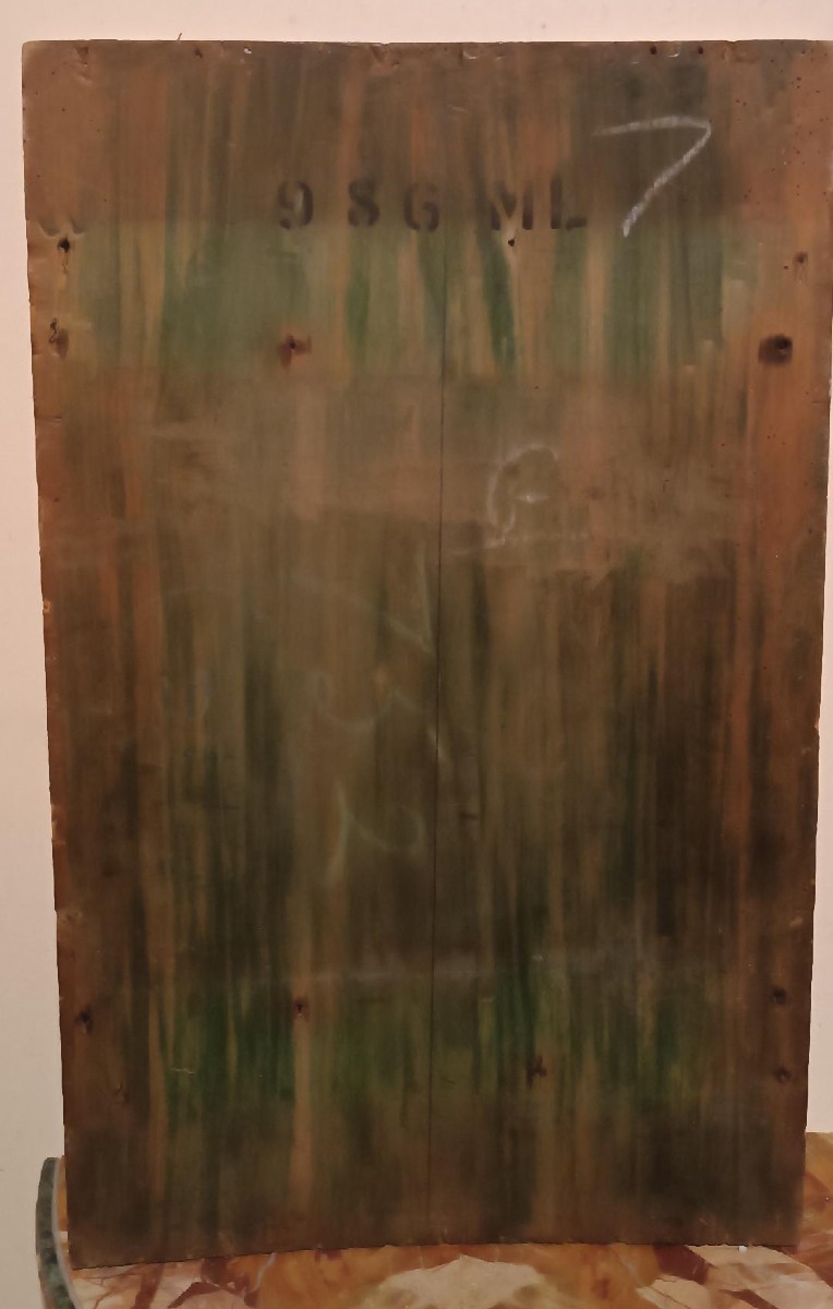 Peinture du XIXe siècle - Huile sur panneau - École européenne-photo-4