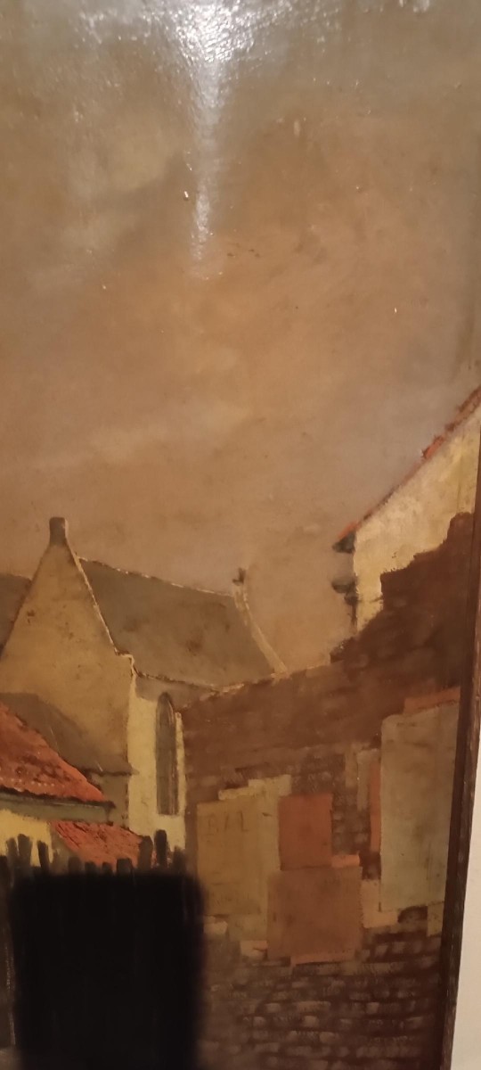 Peinture du XIXe siècle - Huile sur panneau - École européenne-photo-3