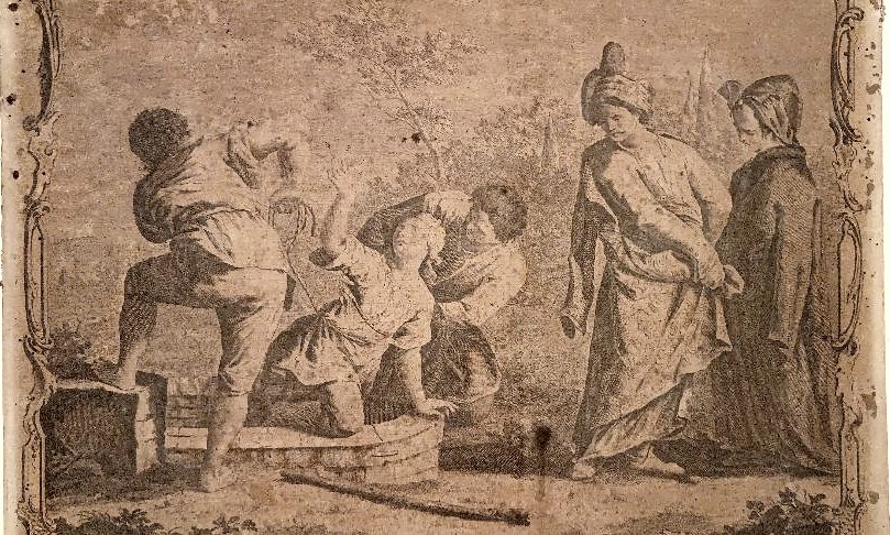 Antique Engraving Giovanni Volpato - 'joseph Eductus And Cistern', 1768-photo-4
